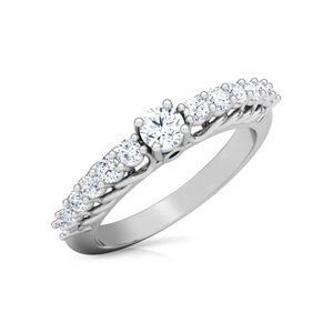 0.70 CTW Solitaire Diamond Engagement Ring In Gold